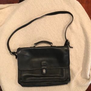 Coach black leather briefcase